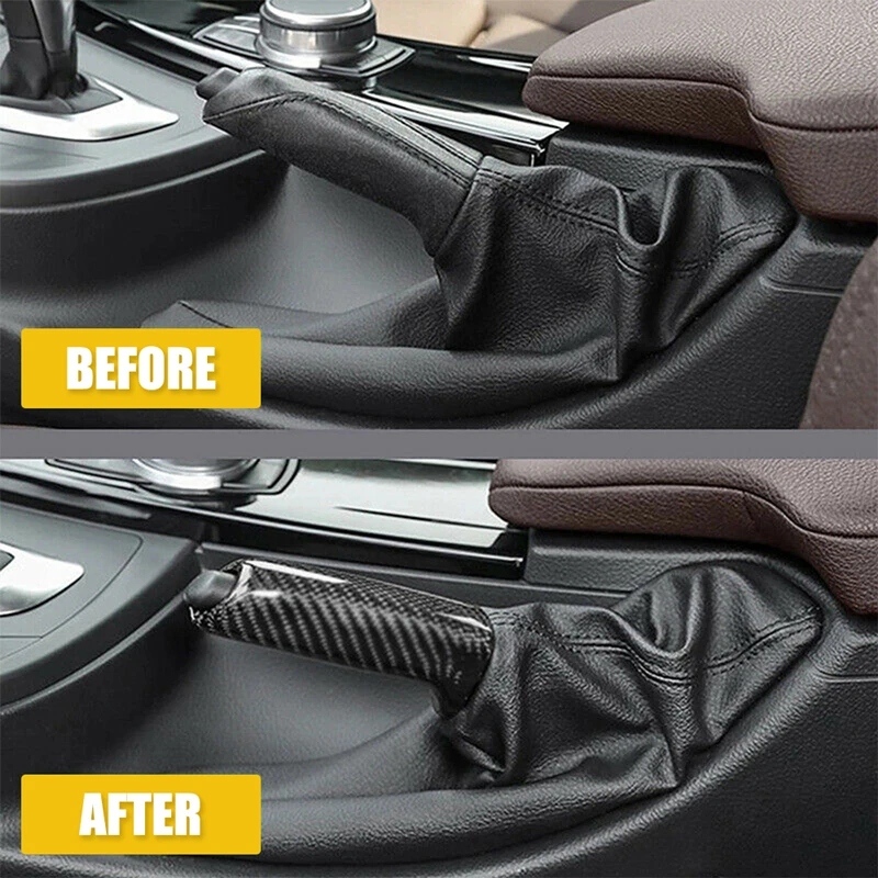 Bmw E46 E90 E92 E60 E39 F30 F34 F10 F20 Brake Handle Cover Carbon Fiber Look ABS Handbrake Grips Car Interior Accessories