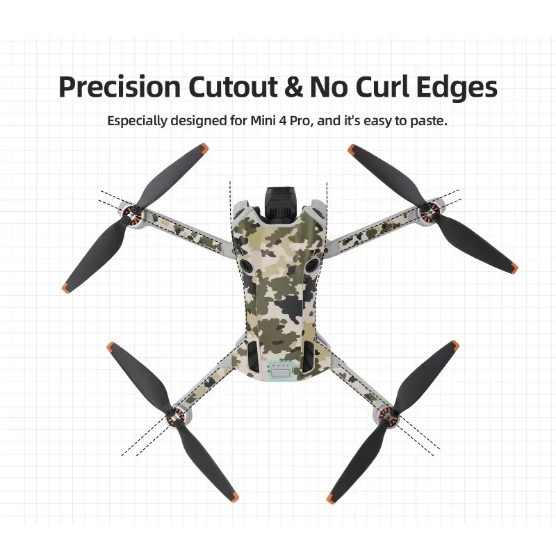 Waterproof Stickers For Mini 4 Pro Protective Cover Skin Body Arm Protection Colorful Sticker Drone Accessories drone accessories fashion stickers