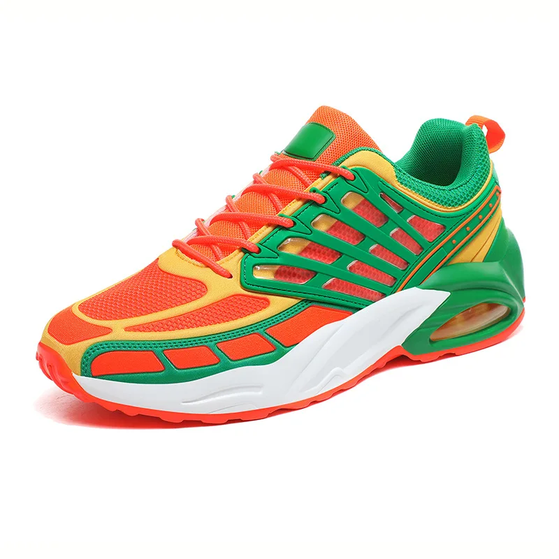 

2023 Summer New Men's Sneakers Air Cushion Running Shoes Thick Bottom Low Top Mesh Breathable Casual Sports Shoes Size 39-46