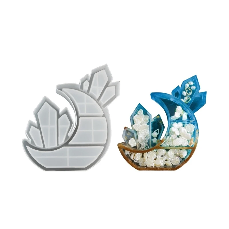 

F42F Moon Crystal Чехол для хранения Форма Портативный ящик для хранения Форма для любителей кулинарии