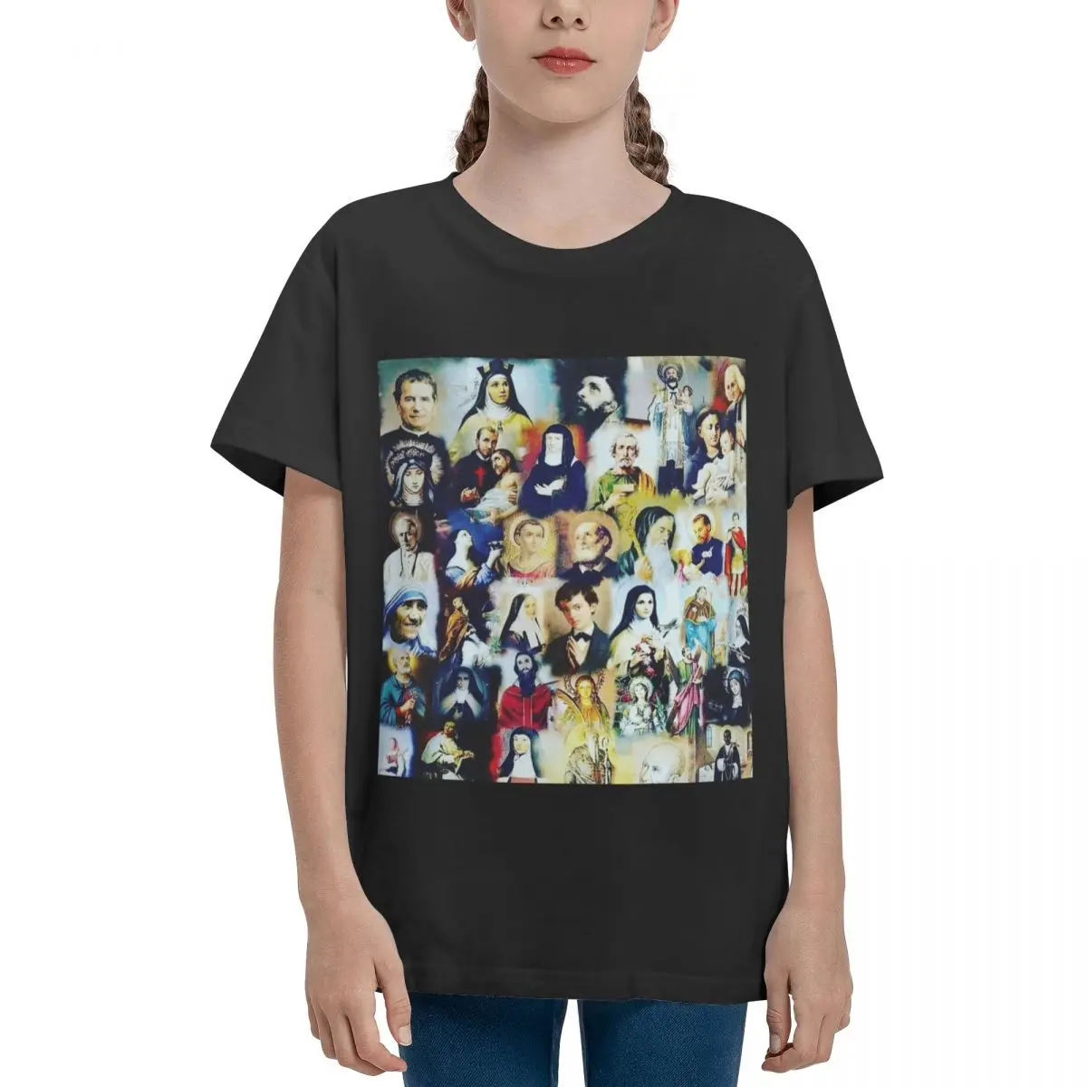 Saints All Saints Catholic Saints Tutti I Santi Adolescenti T-Shirt A Maniche Corte Di Base Fresh Tees Cute Geeky Alta Qualità