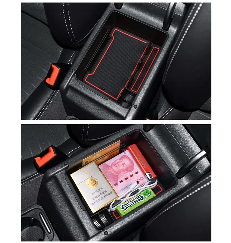 VW Tiguan 1 Center Armrest Storage Tray 2007-2015