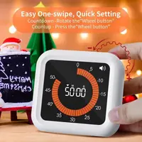 New Rotary Timer Smart Silent Visual Analog Timer For Kids and Adults Optional Alert Hour Meter For Kitchen Indoor Reading Room 4