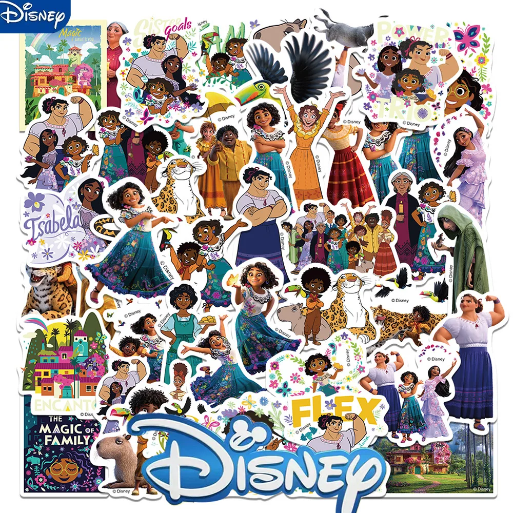 

50pcs Disney Anime Encanto Stickers For Laptop Water Bottle Luggage Notebook Vinyl Waterproof Graffiti Funny Cute Cartoon Decals