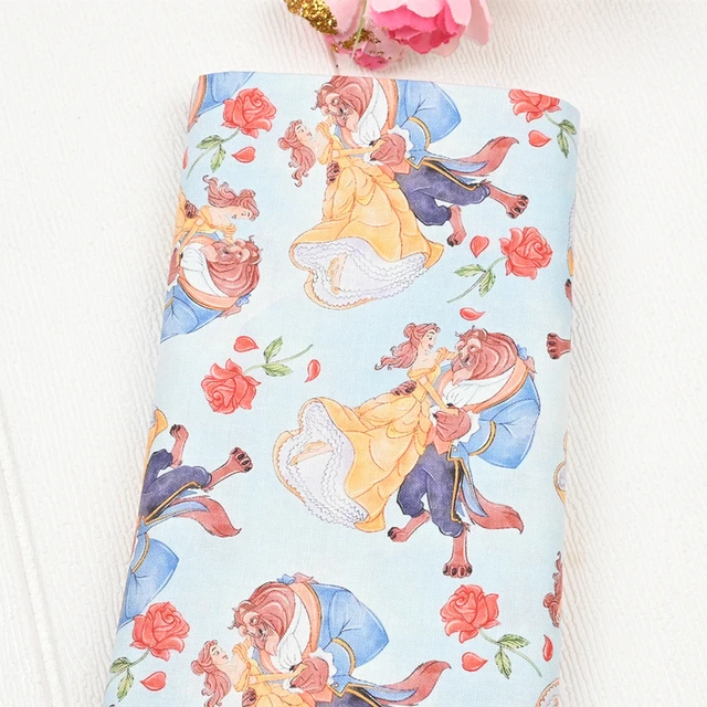 Értékesítés Disney Hercegnő Alice Pamutszövet Varráshoz Patchwork Diy Foltvarrás Szövet Varrás Lány Ruha Ruhás Kézimunka Anyag - Image 5