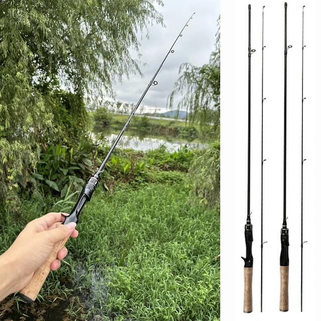 2Sections Lure Fishing Rod 1.68/1.8m Carbon Spinning Baitcasting Ceramic  Guide Ring Lure Rod Lure 0.5g-8g Slow Action Ultralight - AliExpress