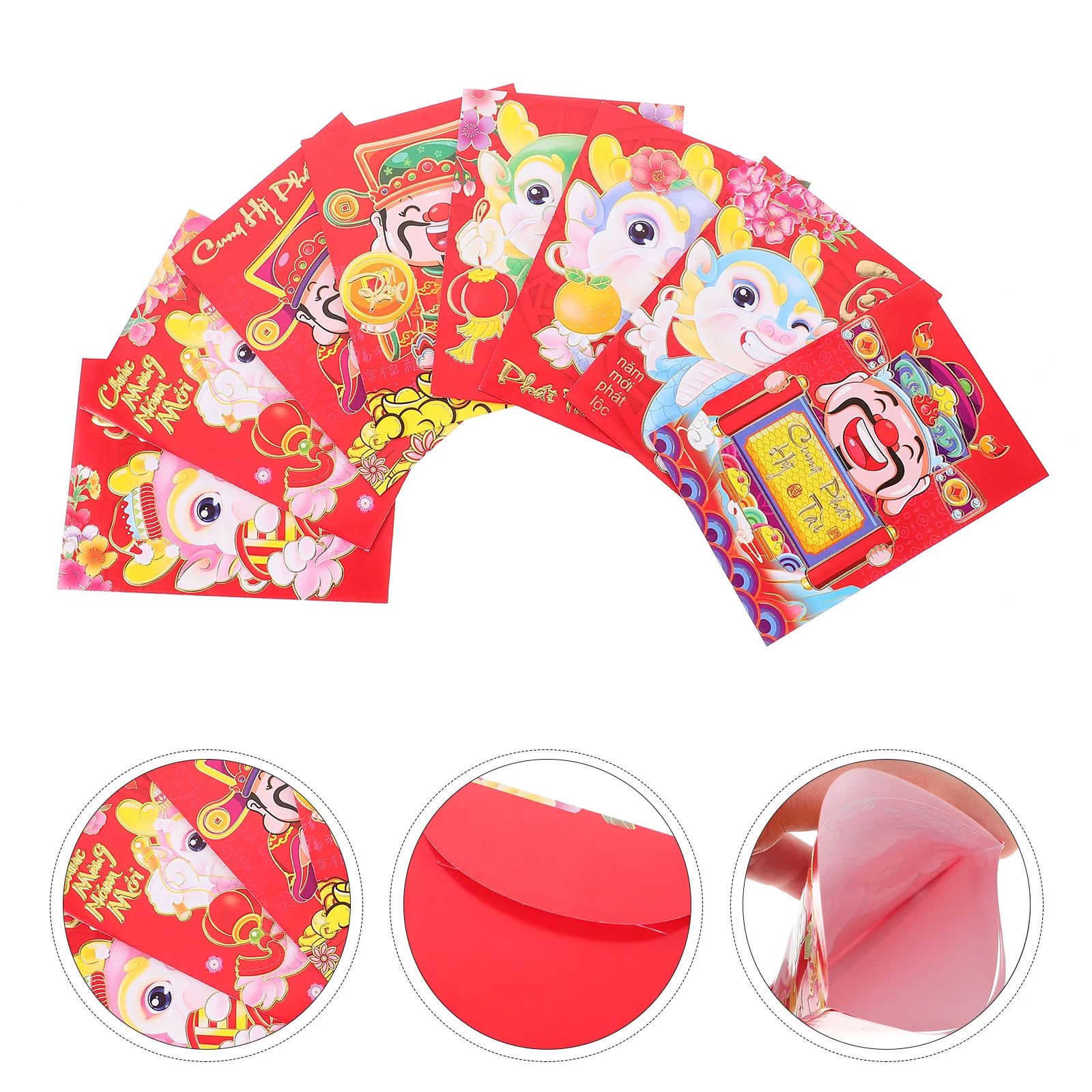 

Vietnamese New Year Red Envelopes Year The Dragon Hong Bao Red Envelopes 2024 Lucky Money Envelopes Red Packet Spring Festival
