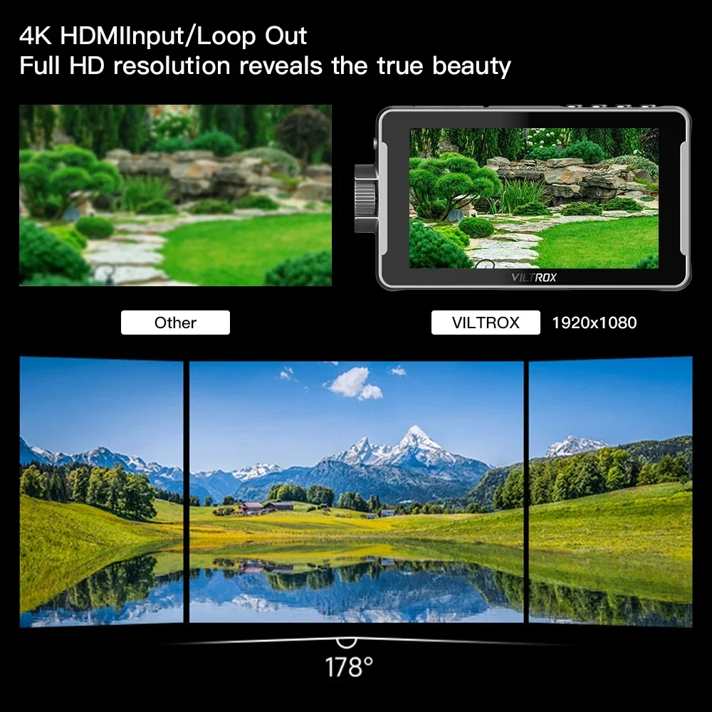 VILTROX DC 550 5.5 Inch Monitor 1920x1080 4K Touch Screen HDMI Profissional Studio 3D LUT Director Camera Monitor video switch