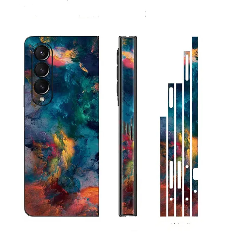 

Colorful 3M Sticker for Samsung Galaxy Z Fold 5 4 3 2 5G Fold4 Fold5 Protector Hing Side Skin 3 in 1 Protective Back Film