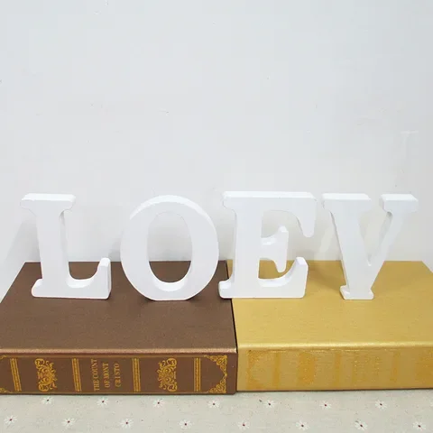 

Personalised Name Design 1pc White Wooden Letters DIY Freestanding Wood Alphabet Wedding Birthday Party Home Decorations