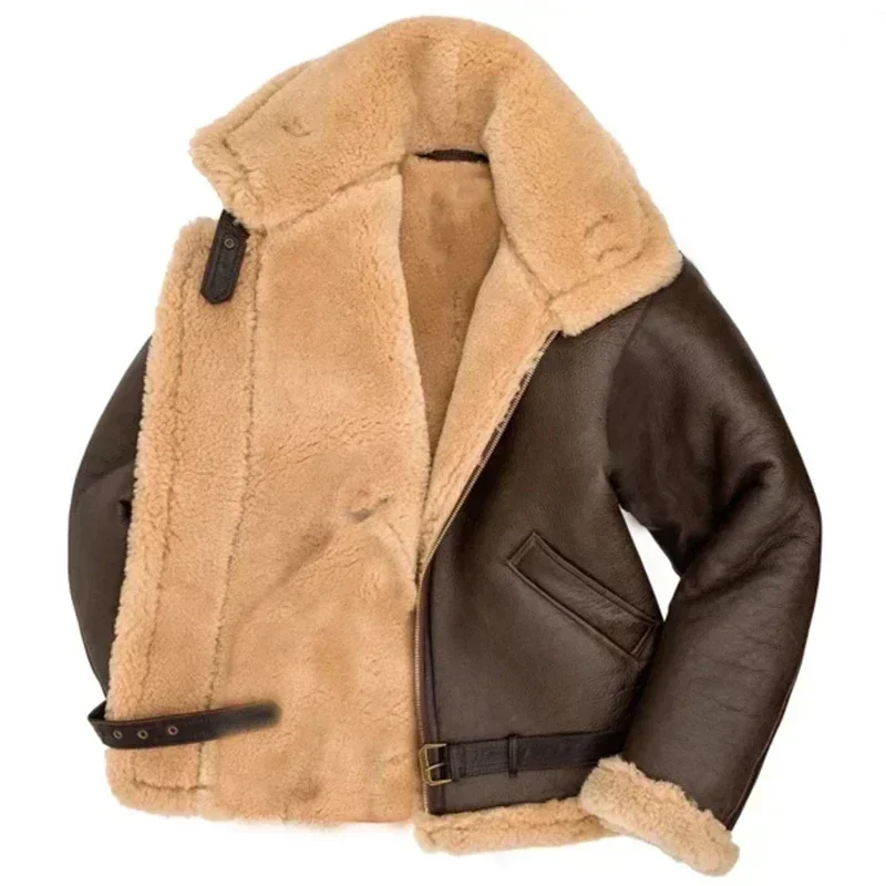 Winter Men's Leather Bomber Jacket Warm Casual Motorcycle PU Leather Coat Imitation Windbreaker leather jackets men winter jacket