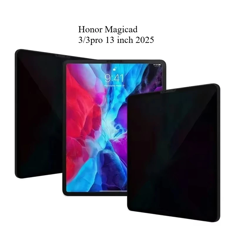 Enhanced Privacy Full Rubber Frosted Screen Protector for Tablets, 11.5-12.1 Inch 180° Vertical Shield