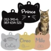  Stainless Steel Cat Name Tag Custom ID Cute Pet Pendant Engraved Keyring Accessories Personalized  Nameplate 1