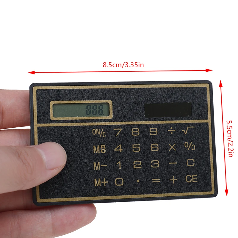 Mini Digital Calculator Credit Card Size Stealth School Cheating Pocket Size 8 Digit