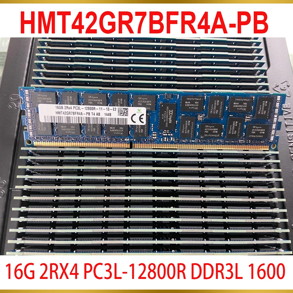 1 Pcs For SK Hynix RAM 16GB 16G 2RX4 PC3L 12800R DDR3L 1600 Server Memory HMT42GR7BFR4A