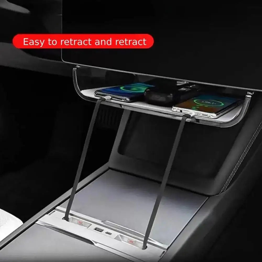 

for Tesla Highland 4-Port Expansion 27W Fast Console Station Type-C Intelligent Center Docking PD Charging Accessor N3A2