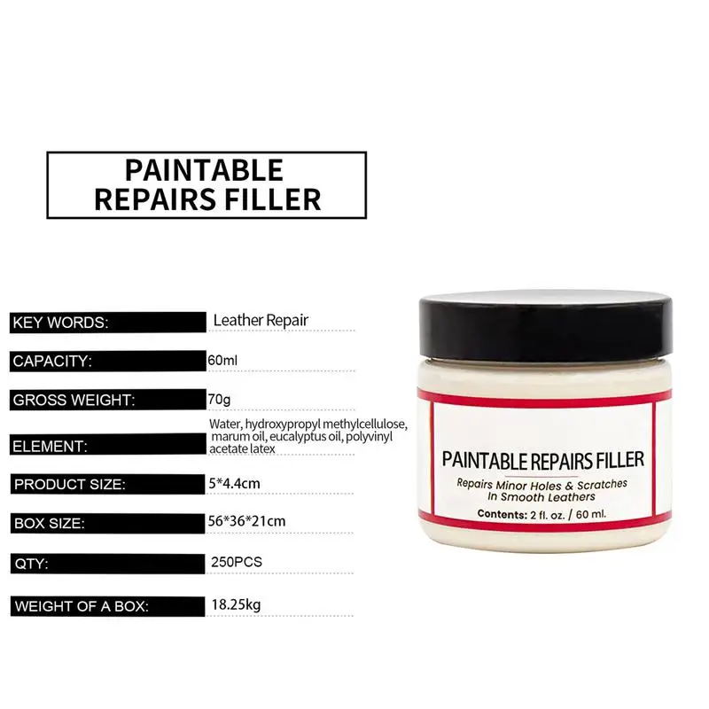 Leather Filling Paste Natural Leather Filler Repair Compound Repair Filler Paste Holes For Tears Crack Burns