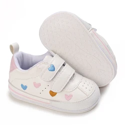 Yellow Infant Bowknot Baby Shoes with Anti - Slip Rubber Sole - 7 - 12 Months (E68 Color heart)