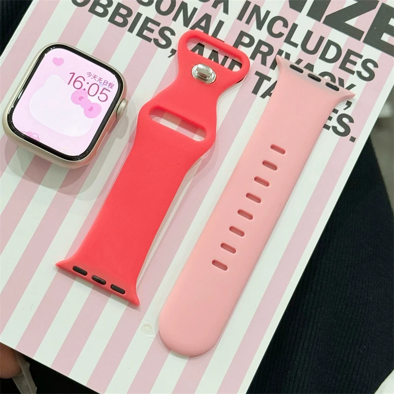 Chic Candy Color Soft Silicone Band - Pink Wristband
