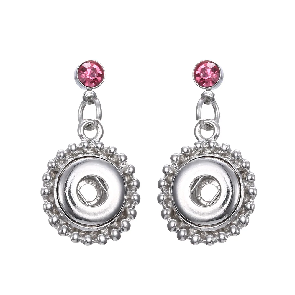 15pairs Snap Jewelry Earring 12mm Snap Button Earrings Eardrop Mini DIY 12mm Snap Earring Jewelry Making