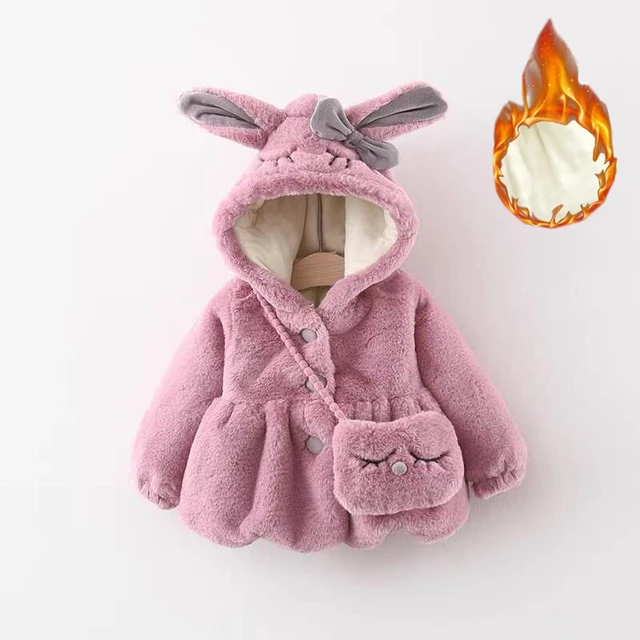 Baby Girl Jacket & Sweater | Jacket | Fur | Mauve | Pramie | AW23 18 Months