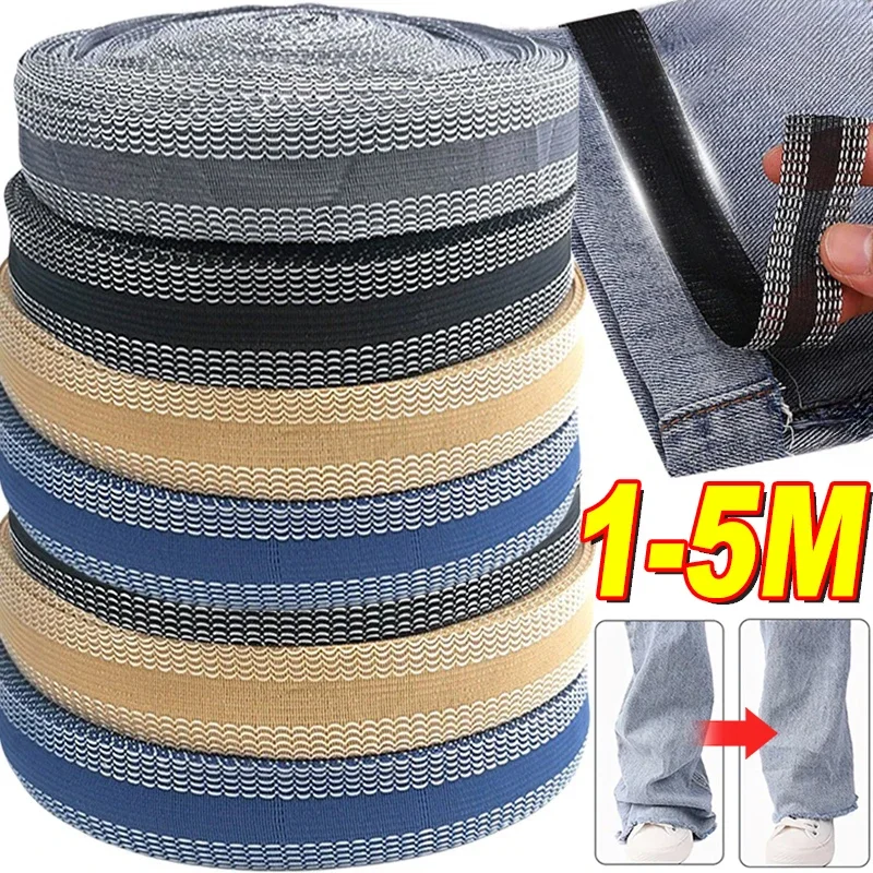 Self Adhesive Fabric Tape Self Adhesive Tape Self-Adhesive Pant Paste Tape Trousers Pants Edge Jeans Clothes Length Shorten Repair Iron-On Hem Tapes DIY Sewing Accessories