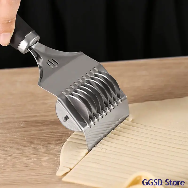 1pc Manual Noodle Cutter Stainless Steel Spaghett Noodles Maker Knife Pressing Machine Dough Shallot Section Cutter Kitchen Tool