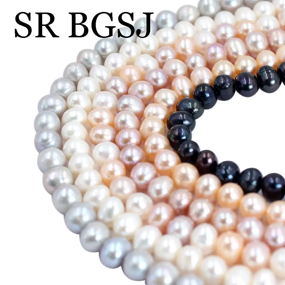 3-4mm DIY Jewelry White Baroque Olivary Rice Natural Freshwater Small Pearl  Beads Strand 14inch