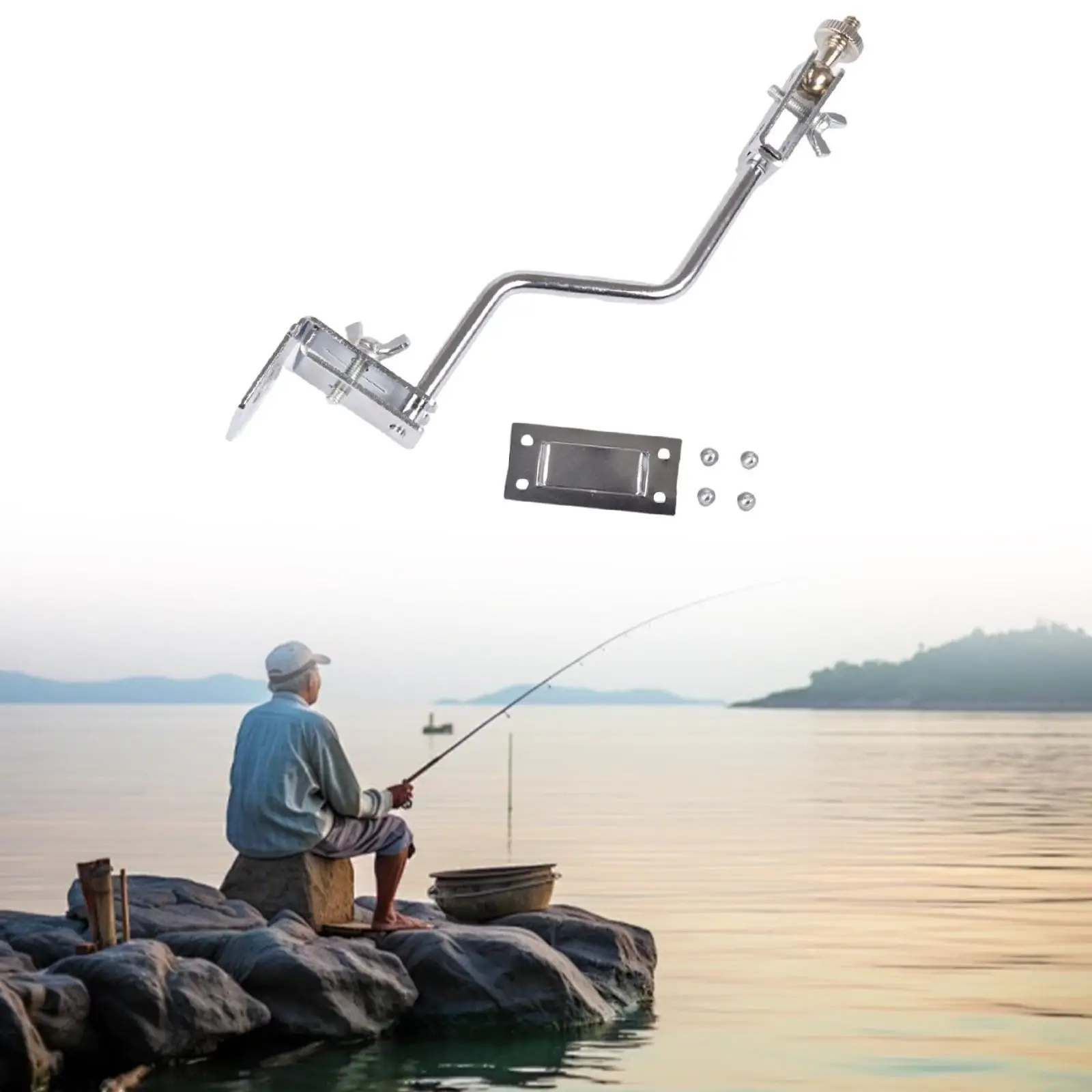 Night Fishing Light Bracket Practical Wear Resistant, Parts, Fishing Box Lamp Holder for Outdoor