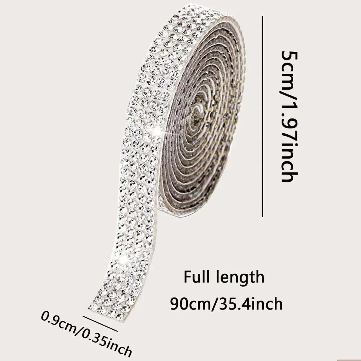 Rhinestone Diamond Ribbon Crystal Bling Sparkling Sticker Roll Phone Case For