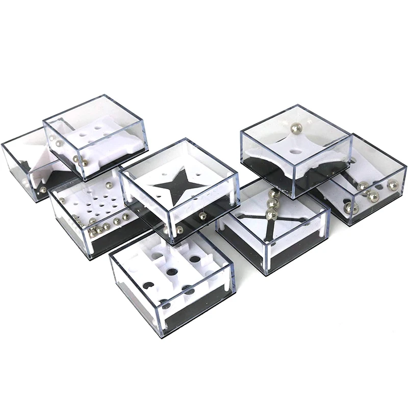 6/12 Balance IQ Party Favor Games Mini Fidget Puzzle Boxes Steel Ball Brain Teaser Educational Gift Toys for Children Adult