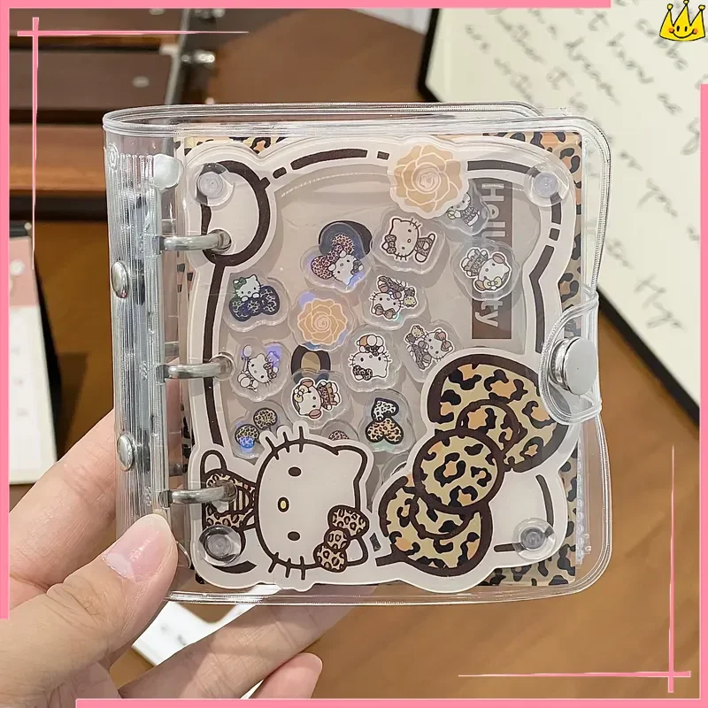 Livre de cartes à feuilles mobiles en acrylique, série HelloKitty de dessin animé, peut stocker des cartes de célébrités, carte bancaire, photographie, cadeau de noël et d'halloween - AliExpress