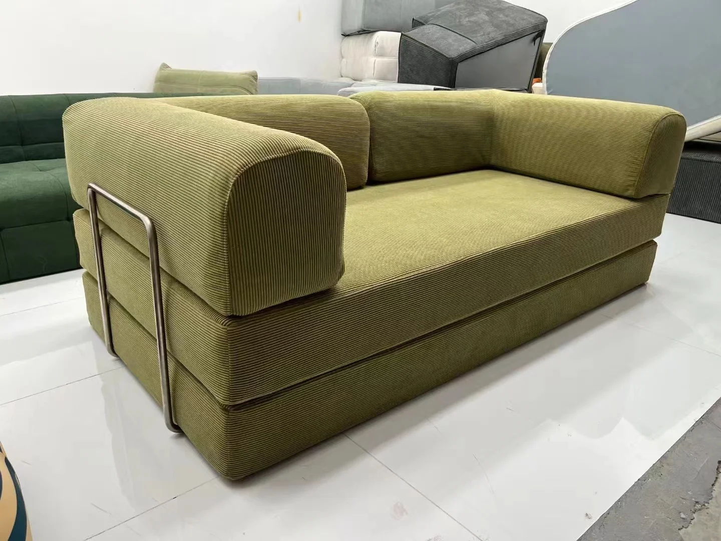 Modern Euro Style Red Air Sofa Compression Fabric Single Set DFS Modular Couch for Living Room Sectional Sofa Bed for Villas