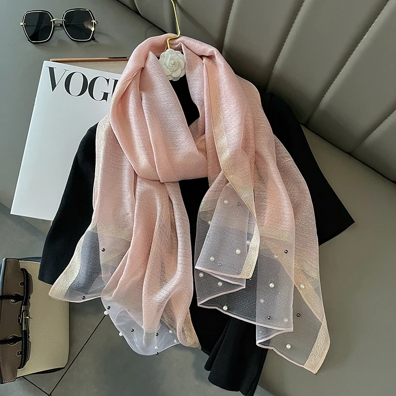 2022 chic new expensive brand ladies scarf high quality plus Skinny shawl  silk Letter D headscarf beach bag headscarf 160cm*40cm - AliExpress