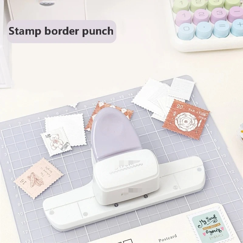 Large Border Pattern Hole Puncher Convenient Handheld Edger Tool for Kids Crafting  Decorative Stamp Embosser for DIY Projects