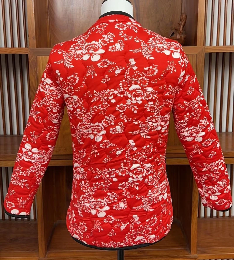 Vintage Floral Traditional Chinese Clothing for Women Folk-Jacket Autumn and Winter Retro Tops Casual Chinese Coat New