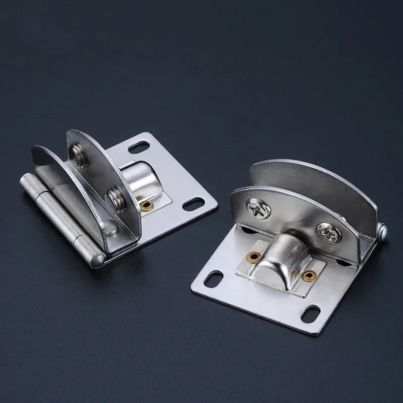 Glass Door Hinge Clamps Stainless Steel Wine Cabinet Bread Cabinet Cupboard Cabinet Gate Clip Door Hinges for 5-9mm