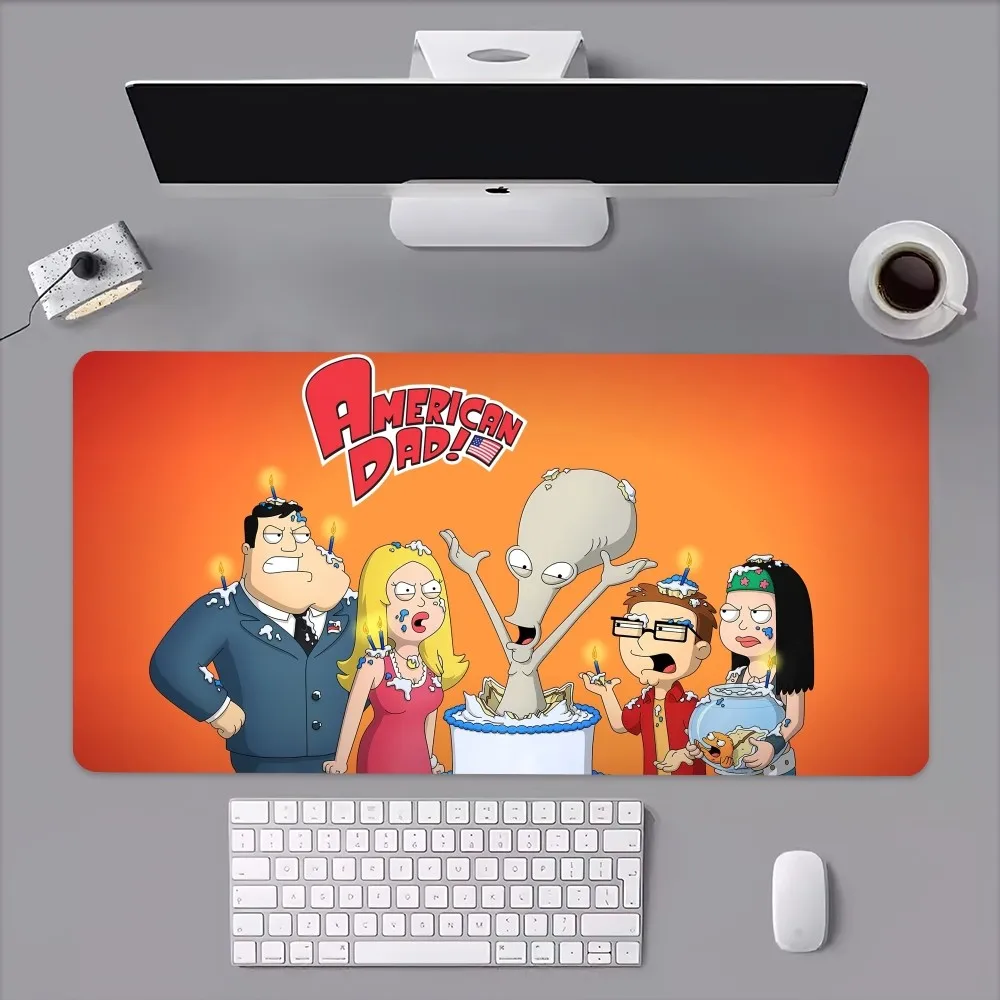 Cartoon A-American Dad Cool Mouse Pad Computer Laptop Gaming Office Wrist Guard Non Slip Keyboard Pad 5