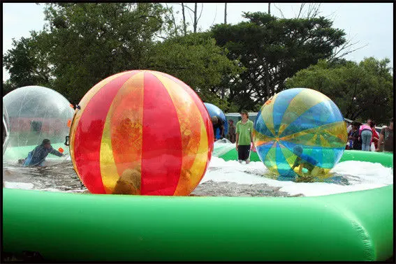 

Free Shipping Water Balloon On Sale 1.5M/2M Dia Transparent Water Walking Ball PVC Water Running Wheel Zorb Dancing Ball