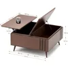 Lift Top Coffee Table with Storage,Mid Century Modern Coffee Table,Wood Square Coffee Table,Multi-Functional Center Table 2