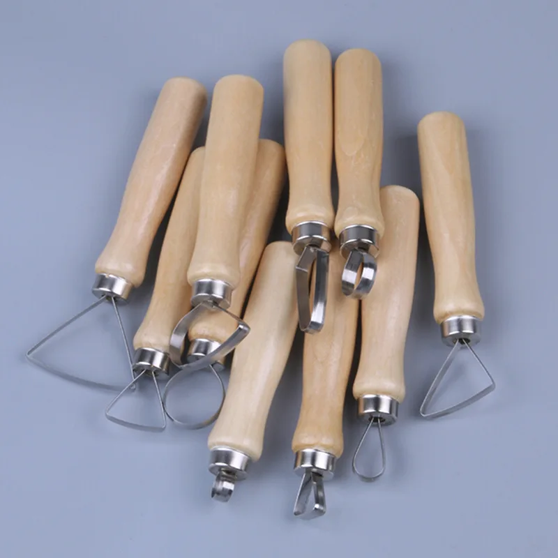 10 big head knife ceramic clay clay repair polymer scraper wooden set Polymer Clay Tools Pottery Tools Clay Sculpting Tools Pottery Sculpting Tools Clay Craft Tool