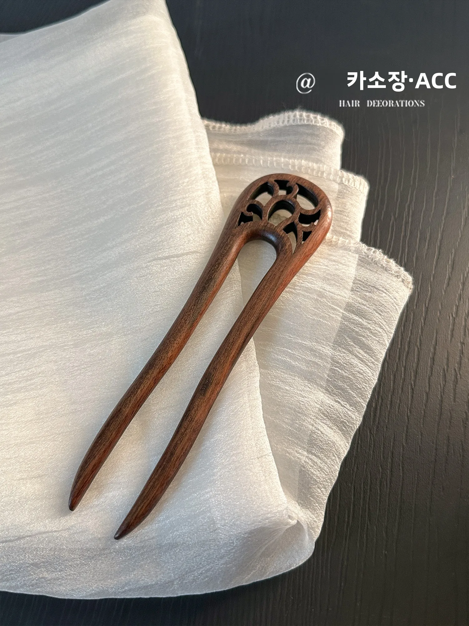 레트로 중국 스타일 새겨진 U자형 머리핀 여성의 우아한 헤어 도구 고대 나무 머리핀 헤어 액세서리
