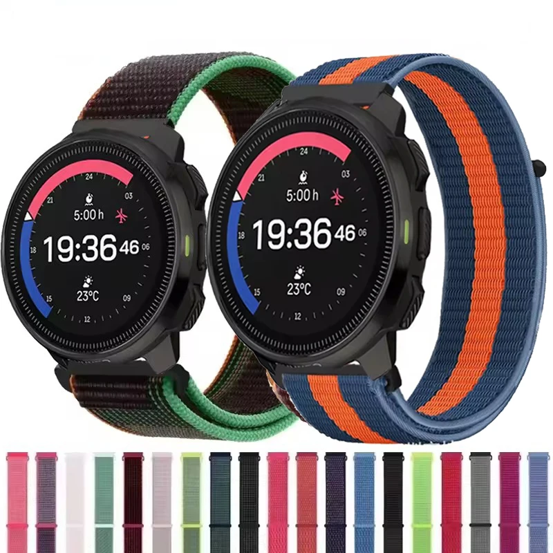 Nylon Loop Strap Replacement Bracelet Sport Watchband in Black