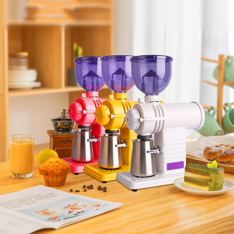 

220V/110V Household Electric Coffee Grinder 10 File Adjustable Automatic Flat Burrs Herbs Nuts Beans Beans Grinding Machine N520