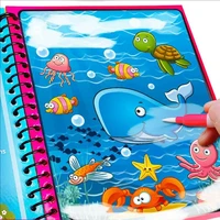 Libro de colorear Montessori para niños, libro de dibujo mágica de agua, juguetes de dibujo de pintura, juguetes sensoriales de oreja para bebé de 1, 2 y 3 años - Imagen 5