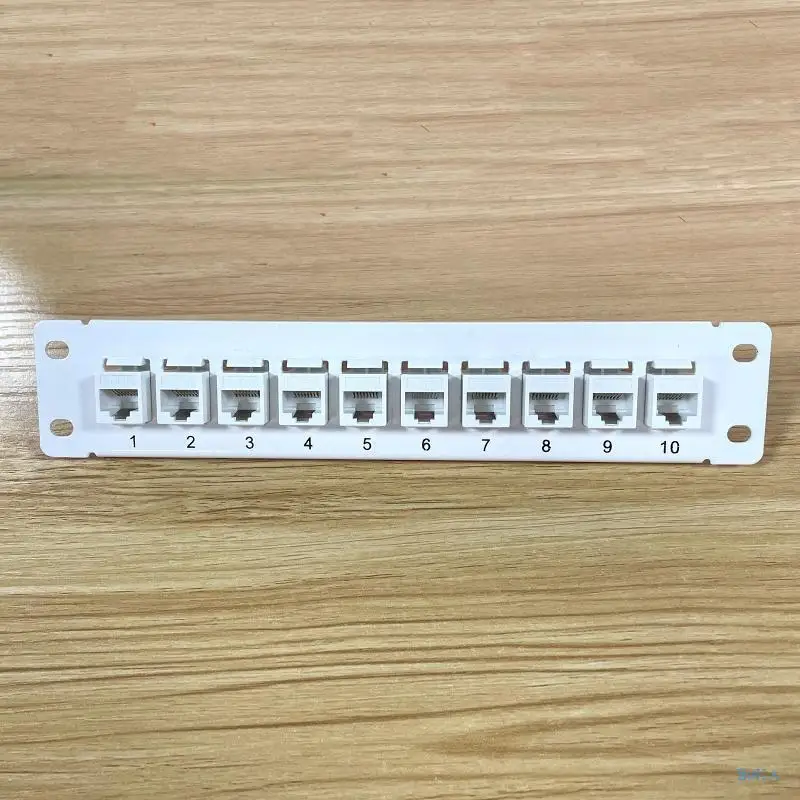 B0KA 패치 패널 10 포트 CAT5E 인라인 키스톤 10G 패스 스루 커플러 패치 패널