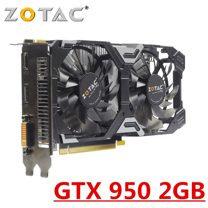 

ZOTAC GTX 950 2GB Graphics Card GPU 128Bit GDDR5 Video Cards for nVIDIA Map Original GeForce GTX950 GTX 950 2GD5 VGA PCI-E X16