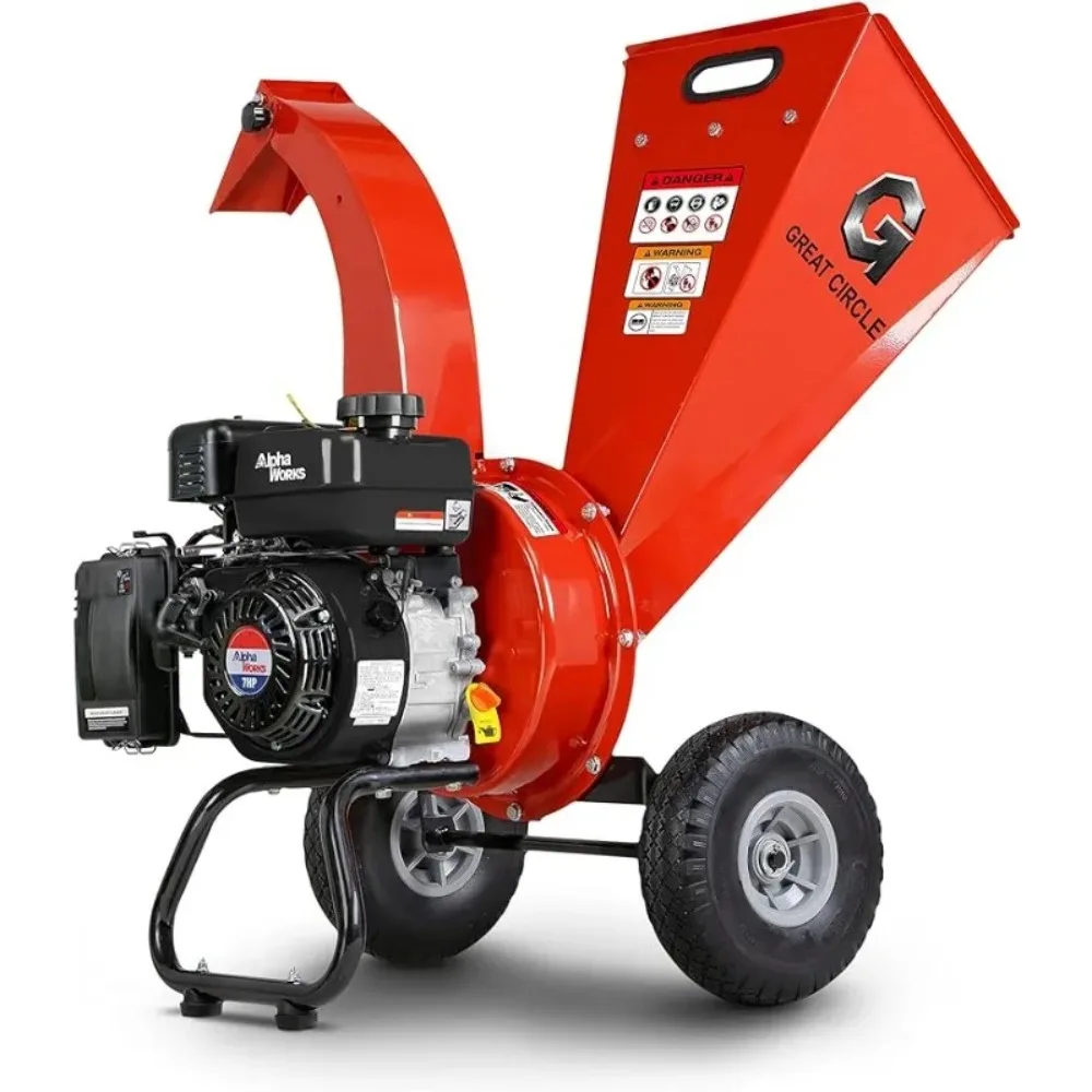 Mini Wood Chipper Shredder Mulcher 7 HP Gas Powered 3