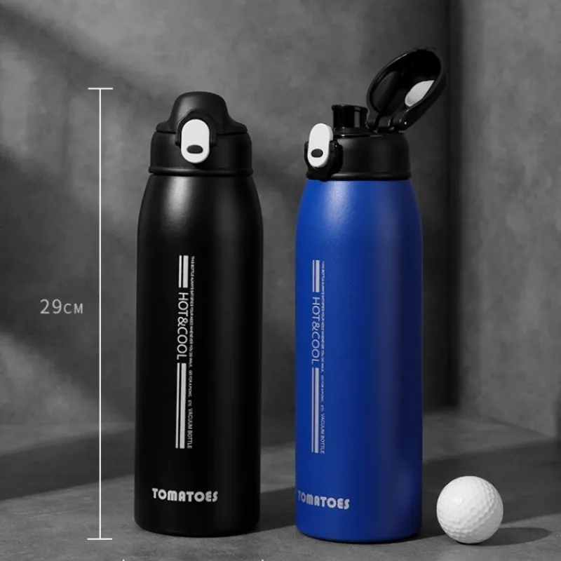 1000ml Large-capacity Thermos Cup Direct Drinking Sports Male Students 316 Outdoor Portable Portable Water Cup 1L Thermos