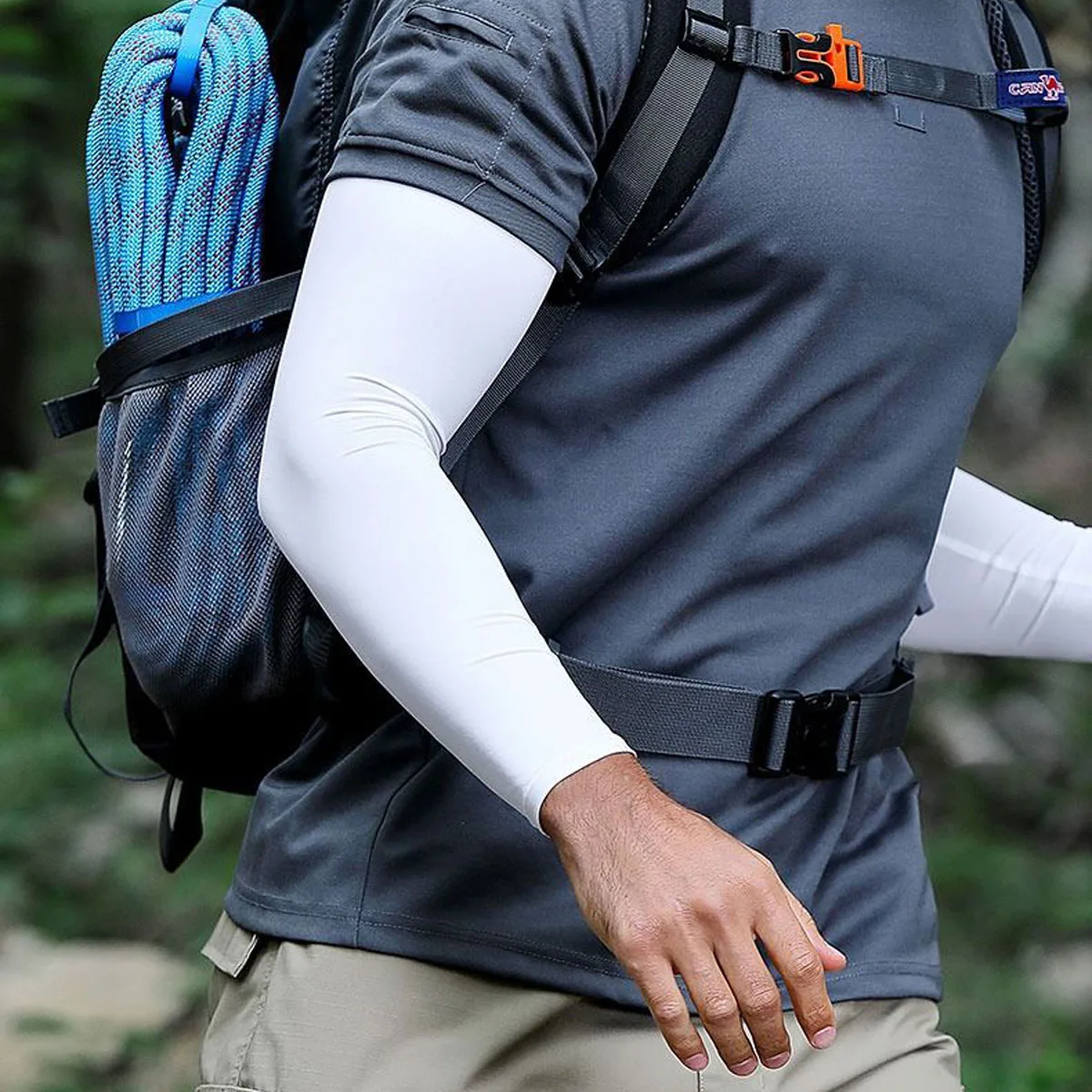 Summer UV Resistant Refreshing And Breathable Extended Cycling Ice Silk Sleeves Sun-protective Sleeves